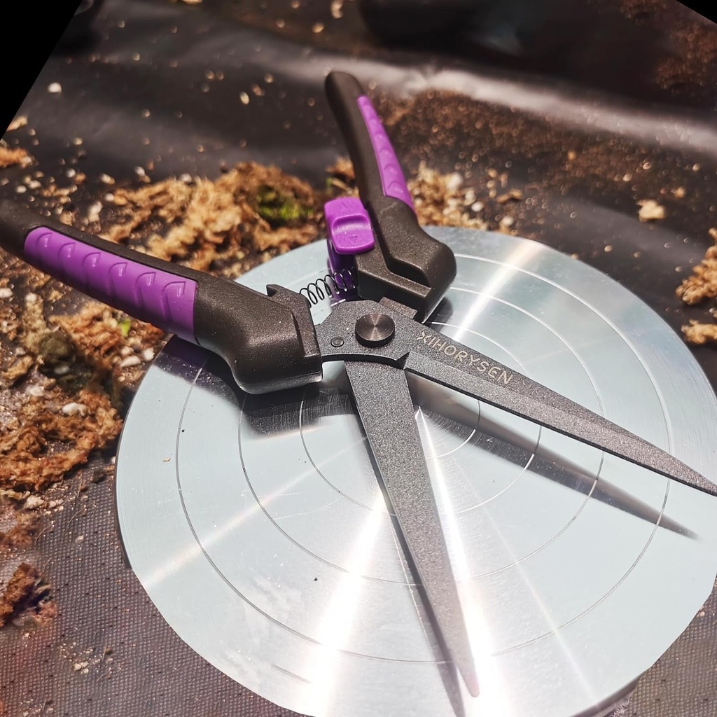 Buds Leaf Stem Fruit Flower Garden Scissors Non-stick Resin Resist Blade 8.58" Precision Micro-Tip Pruning Shears Bigger Grip Pruner Snips Effort-saving Ergonomical Gardening Trimming Scissors