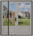 Magnetic Screen Door Left/Right Opening Fits Door Size 70"x80", Screen Size 73" x 81", Heavy Duty Thicker Reinforced Mesh, Keep Bugs Out, Pet & Kid Friendly, Hands Free