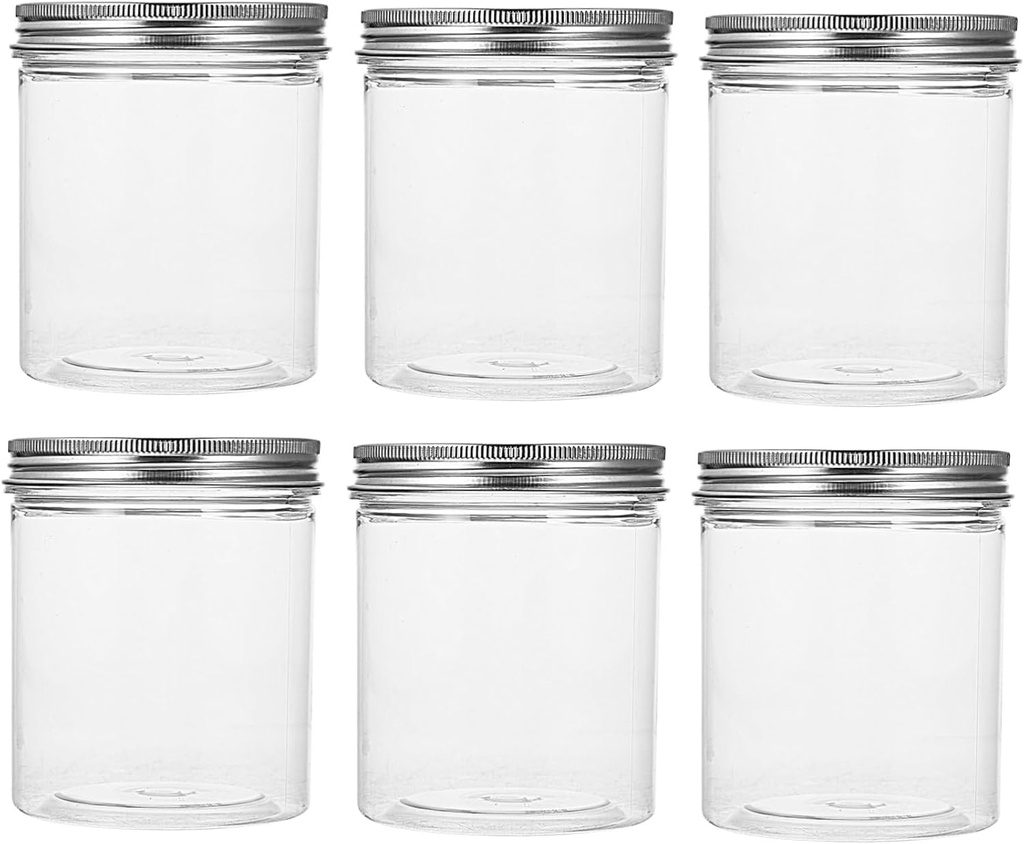 6pcs Transparent Cookie Jar Lid Airtight Storage Container for Cookies Snacks and Desserts for Parties and Celebrations