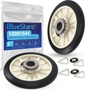 BlueStars 349241T Dryer Rear Drum Support Roller Kit - Compatible with Kenmore Whirlpool Estate Roper Dryers - Replaces PS347627 AP3098345 337089 3389901 3397588 WED4815EW1 NED4655EW1 WED4800XQ1