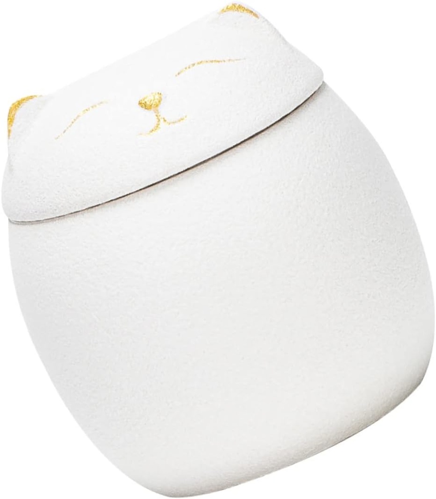 Cabilock Ceramic Tea Jar Kitchen Storage Jar Cartoon Cat Sealed Canister Mini Food Storage Container for Loose Tea Coffee Bean Sugar Salt 160ML (White)