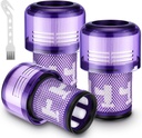V12 Filter Replacements for Dyson V12 Detect Slim, Detect Slim Animal, Slim+ Cordless Vacuum and V12 Slim Absolute Vacuums, SV34, SV35 V12 Vacuum Cleaner Filter Replacement, Part No. 971517-01, 3 Pack