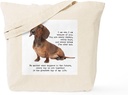 CafePress Dachshund Tote Bag Reusable Natural Beige Canvas Shopping Bag