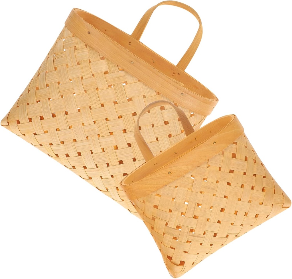 Wall Hanging Storage Baskets Boho Decorative Baskets for Kitchen Fruit Veggies Set