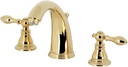 Kingston Brass KB982ACL American Classic Widespread Bathroom Faucet with Retail Pop-Up, Polished Brass
