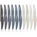 Honoson 20 Pcs Sanding Sticks for Plastic Models Polishing Sticks Assorted Metal and Wood Sanding Tools Accessory for Model Craft Amateur Beginner(Low Grits and High Grits,Moon Style)