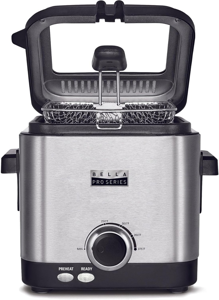 Bella Pro Series - 1.6-qt. Deep Fryer - Stainless Steel