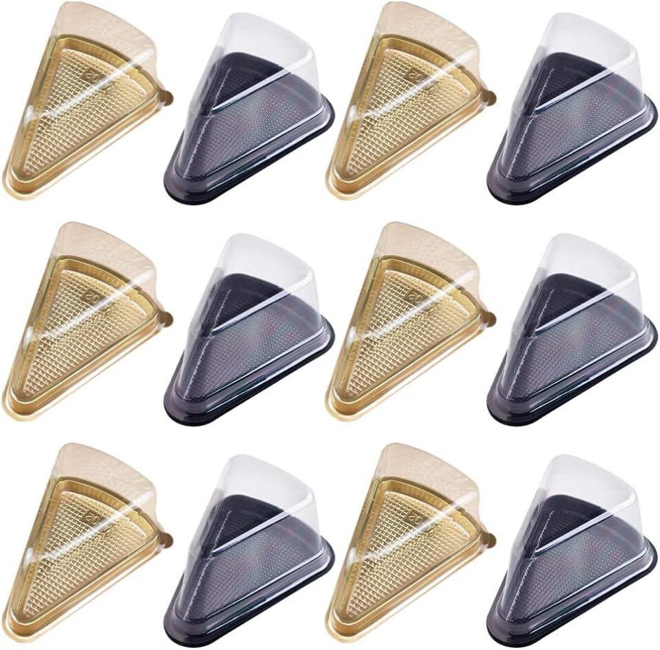 iplusmile 40pcs Cake Boxes Plastic Dessert Carrier for Slices for Birthdays Parties Bakeries for Cheesecakes and Crepe Cakes