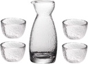 1set Sake Glass Pot Set Japanese Style Decanter Drinkware Set for Wine Milk Tea