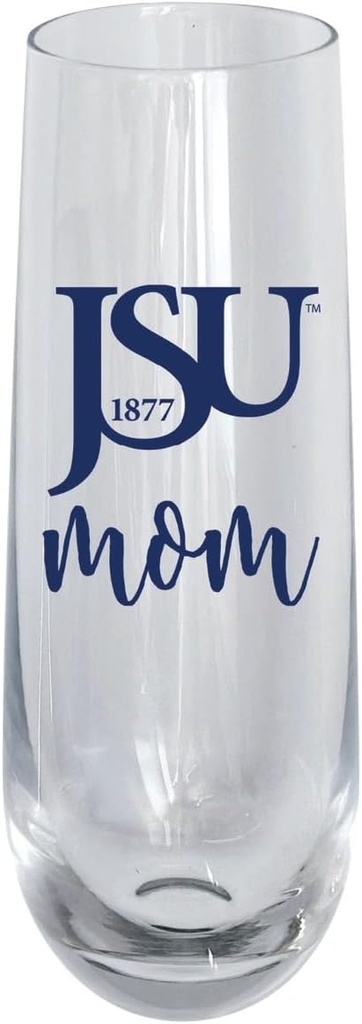 R and R Imports Jackson State University 10 oz Stemless Flute mom Design Officially Licensed 2-Pack