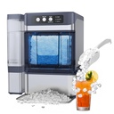 Nugget Ice Maker Countertop with Side Water Tank, 40lbs/Day Self-Cleaning Pebble Ice Maker Machine, Soft Chewable Pellet Ice Ready in 5-8min for Home/Party/RV/Camping