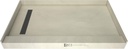 Tile Redi RT3460L-PVC-SQBN Shower Pan with Left Drain- Single Curb Shower Base, 2" PVC Drain, and Grate Included, 60" Width x 34" Depth