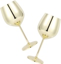 2pcs Stainless Steel Unbreakable Wine Goblets Sturdy Stemmed Cocktail Cups for Parties Bars and Special Occasions for Red Wine and Mixed Drinks