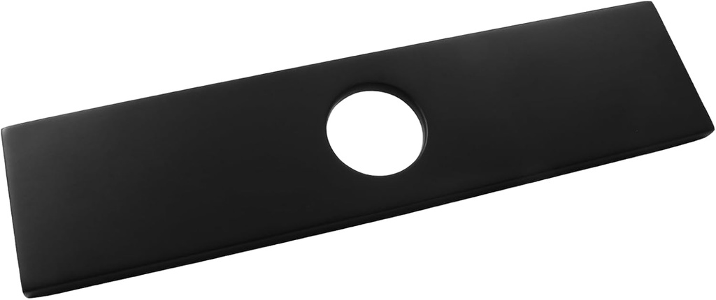 Biaungdo 10" Hole Cover Deck Plate, Matte Black Escutcheon Plate Stainless Steel Bathroom Faucet Plate Rectangle Faucet Cover Plate for 1 or 3 Hole Bathroom Vanity Sink Faucet