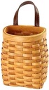Hanging Basket Hanging Wicker Baskets, Hand-Woven Wood Storage Basket Portable Wall Hanging Flower Basket Organizer Fruit Vegetable Rattan Storage Holder Basket Container Home Decoration