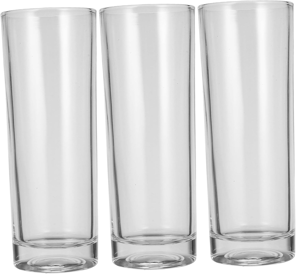 3pcs Glass Cups Coffee Mugs Water Glasses Barware Drinking Glasses for Home Restaurant Hotel Bar Shop Dining