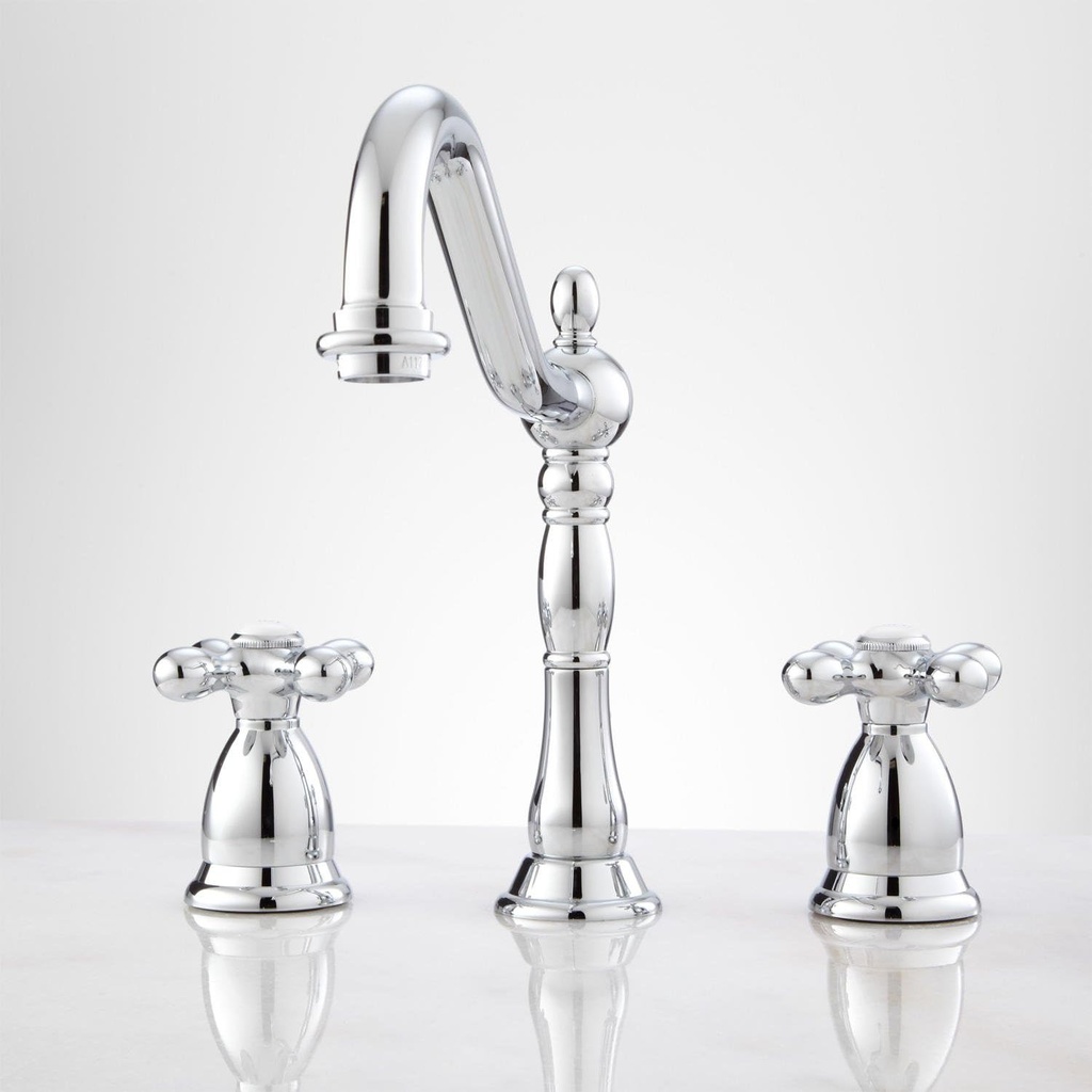 Signature Hardware 329416 Victorian Widespread Bathroom Faucet - Cross Handles