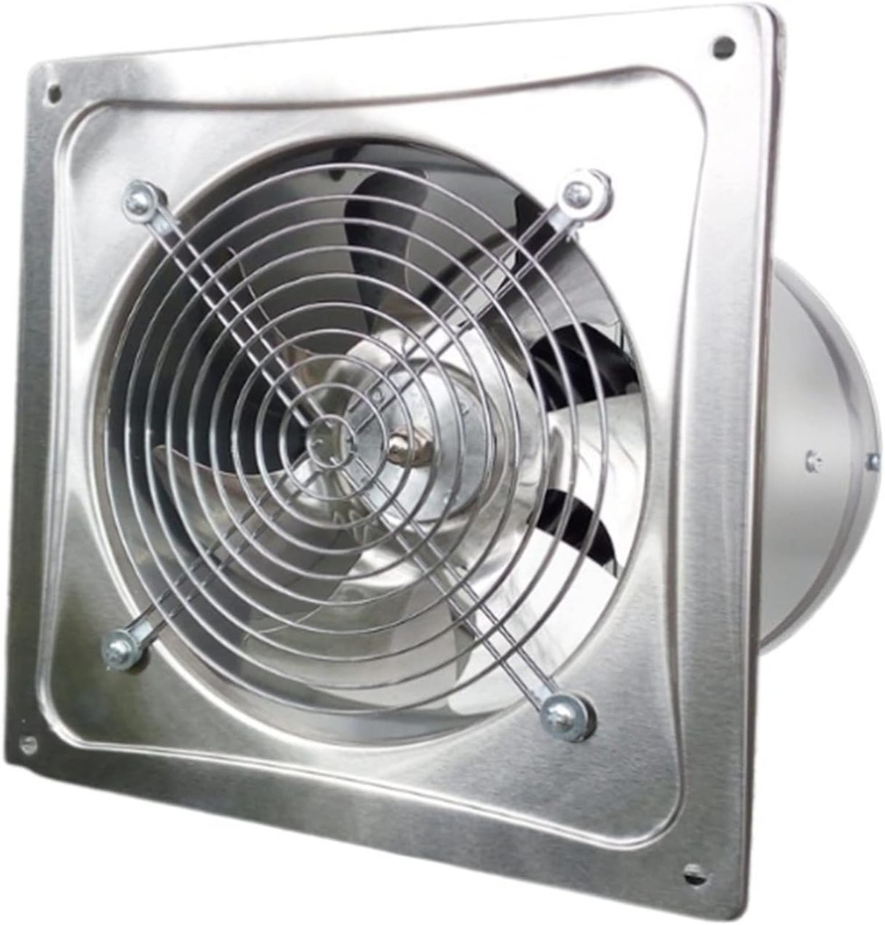 CLoxks Exhaust Fan 6/8/10/12 Inch Ventilation Fan, Powerful High-speed Stainless Steel Ventilation Fan with Check Valve, Durable Household Kitchen Exhaust Fan Vent Fan (Size : 12inch(300#))