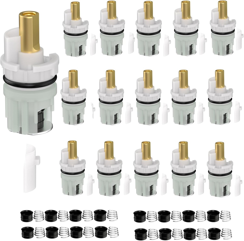 RP25513 Faucet Stem Replacement for Delta two handle Faucet Repair Kit Includes RP24096 Cartridge RP4993 Seat and Spring RP24097 Turn stop1/4, 16 pack