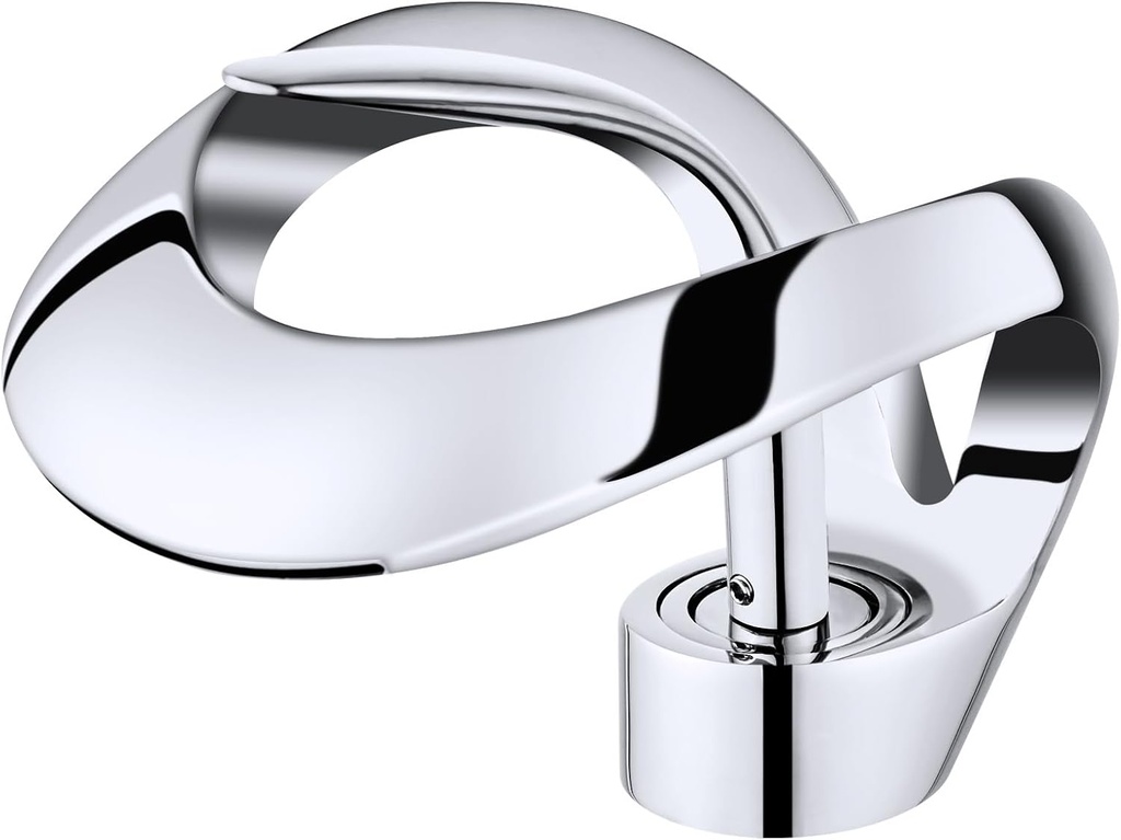 Modern Black 1 Hole Bathroom Sink Faucet Single Handle Vanity Sink Faucet (Chrome)