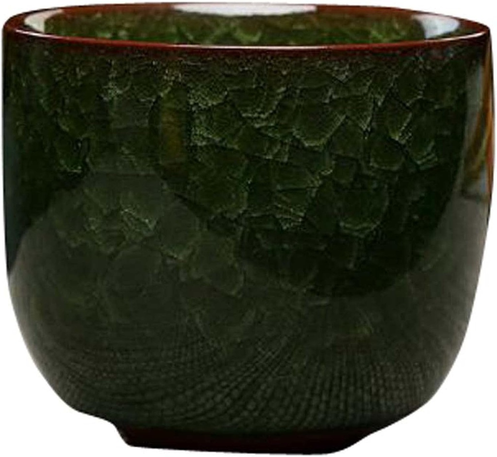 ZEALMAX Set of 4 Tea Cups, Classic Chinese/Japanese Style Sake Cups Ceramic Wine Cup Sets for Office Home Restaurant-A