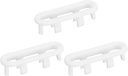 uxcell Sink Trim Overflow Cover, 3Pcs Sink Overflow Rings 47.8x13.6mm Oval Bathroom Kitchen Basin Drain Cover Hole Insert in Caps, White
