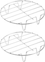 2 Pcs Round Cooking Rack 6 Inch Stainless Steel Cooling Steaming Rack Kitchen Baking Stand Steamer Plate for Air Fryer Stockpot Pressure Cooker