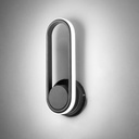 XEYOU 12W Modern Indoor Wall Sconce Rotatable 330° LED Black Wall Light Fixtures for Bedroom Living Room Hotel Hallway Aisle Corridor, Cool White 6000K