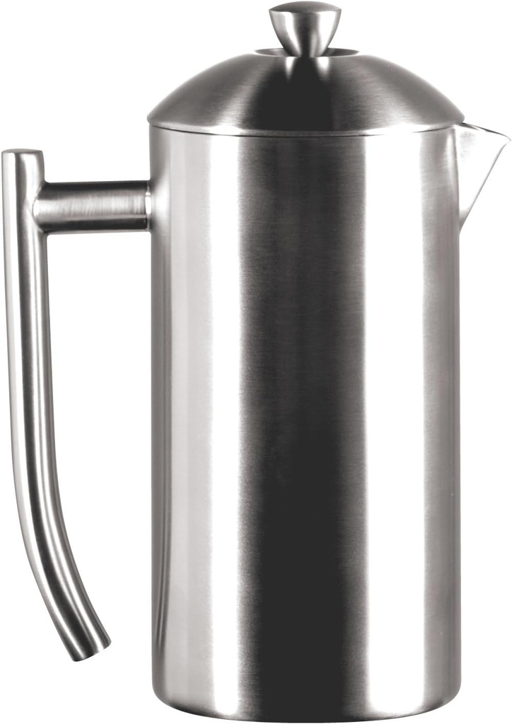 Frieling French Press Coffee Maker - 23 Ounce, Brushed Stainless Steel - Coffee Press & Cold Brew Pitcher - Stovetop Espresso Maker for Camping & Travel