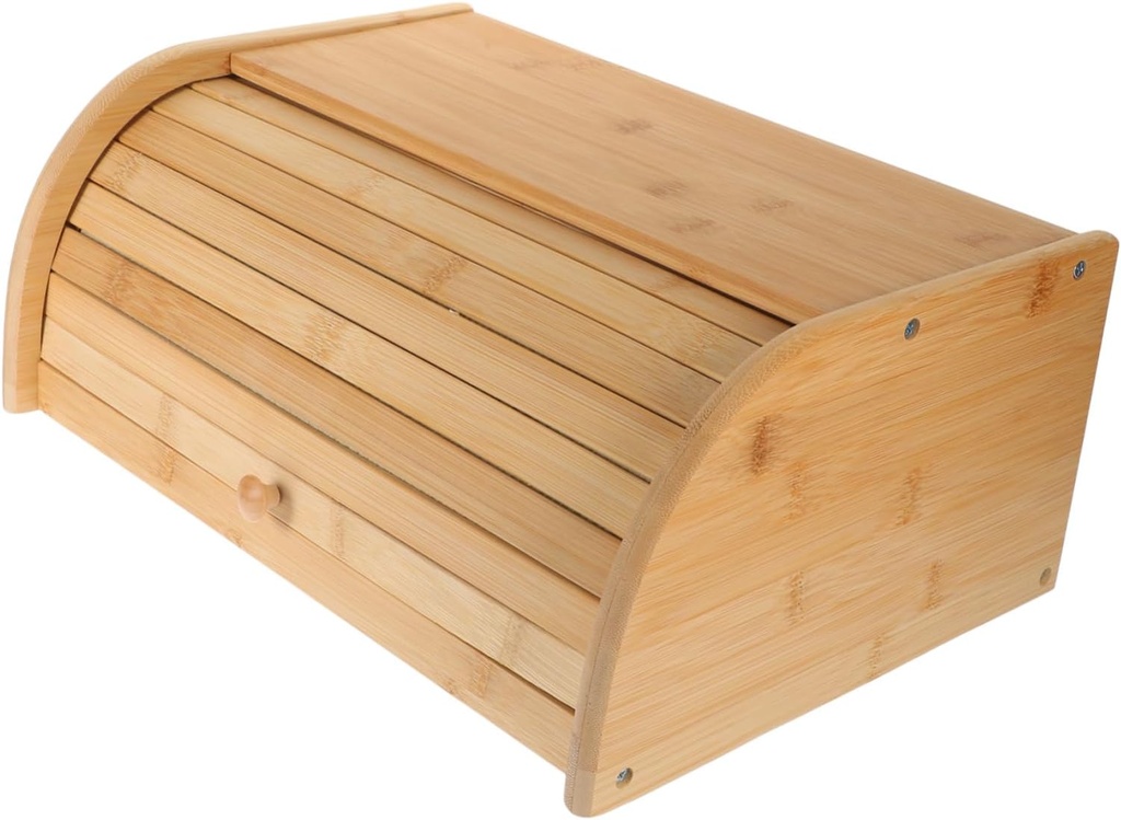 KICHOUSE 1pc Bamboo Kitchen Bread Box Food Storage Container for Home Organization Keeps Bread Fresh Multifunctional Kitchen Storage