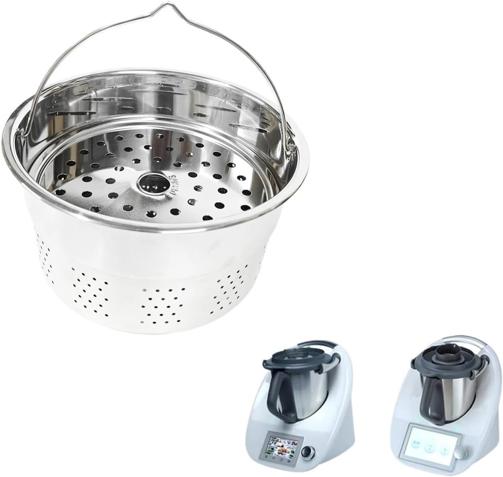Steamer Compatible with Thermomix TM5 TM6 TM7,Food Rice Cooker Stainless Steel Steamed Basket