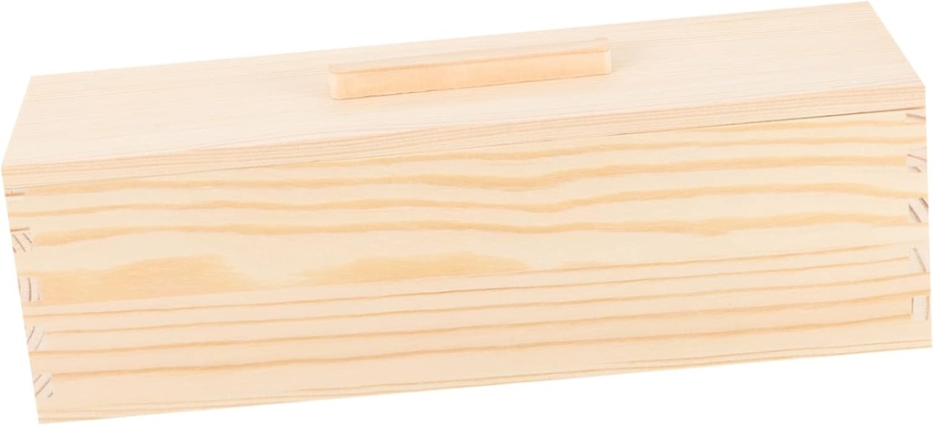 Unomor Lidded Nonstick Loaf Pan with Wooden Cover for Baking Toast Convenient Kitchen Supply for Home and Professional Use Bread Mold Box