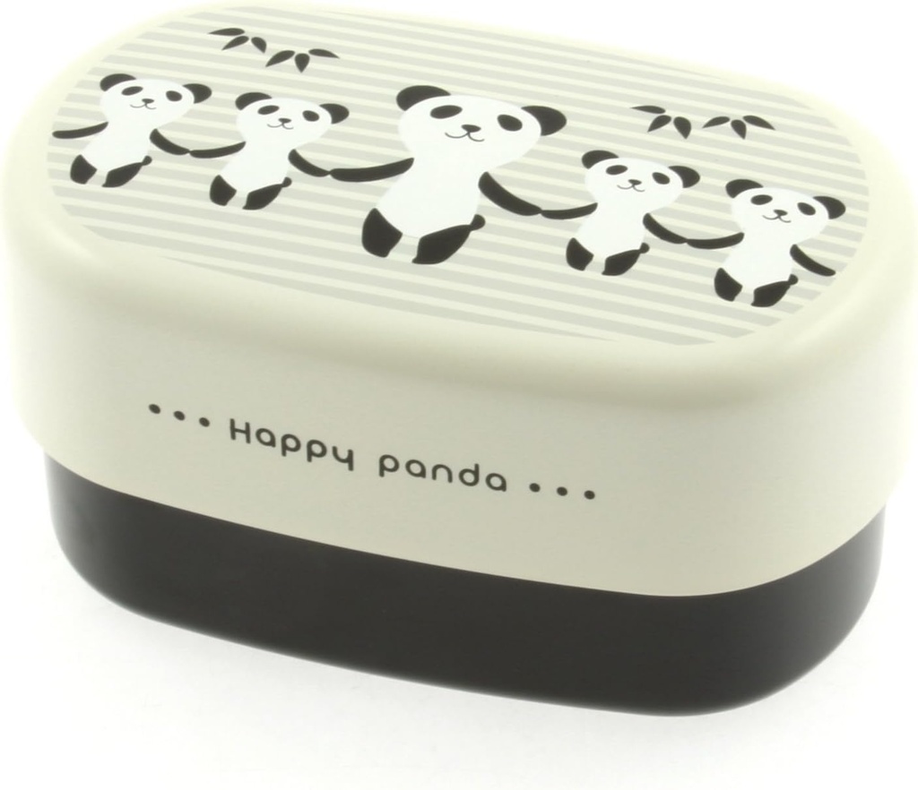 Kotobuki 2-Tiered Bento Box, Five Happy Pandas