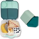 b.box Lunchbox (Emerald Forest) + Silicone Snack Cups Combo Pack: Includes Lunch Box (8 1/2 Cup Capacity) and 2 Silicone Bento Box Dividers
