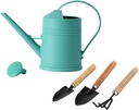 Watering Can Garden Tool Set Garden Spade Rake Simple Gardening Hand Tools for Patio Bonsai Indoor Plants House Plants Lawn, Light Green