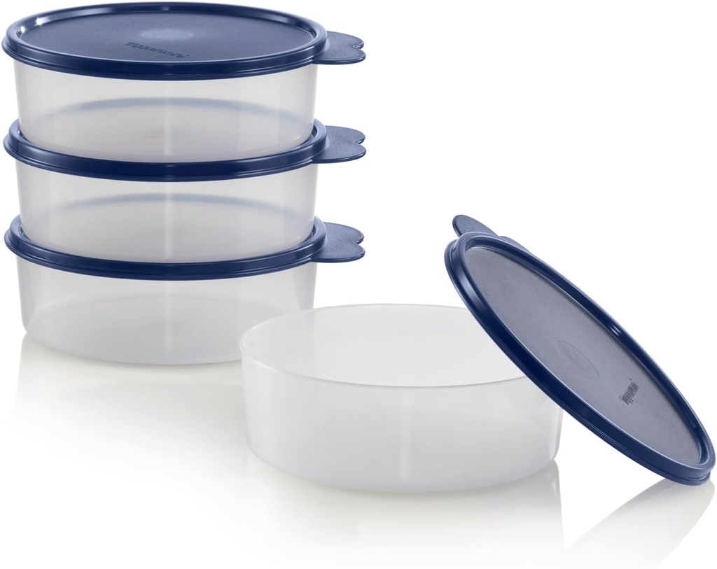 Tupperware Big Wonders 2 Cup Food Storage Bowl Set of 4 Containers with Lids, Dishwasher Safe and BPA Free (4 Containers, 4 Lids)