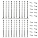 M4 Door Handle Screws and Sleeves Set, 60mm Connecting Bolts, 20 Pieces, Nickel