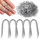 TRAE Steel Wire Fencing Staples (250 pcs) 0.98" inch Galvanized U-Shaped Fasteners Nails for Wire Mesh and Woven Fencing