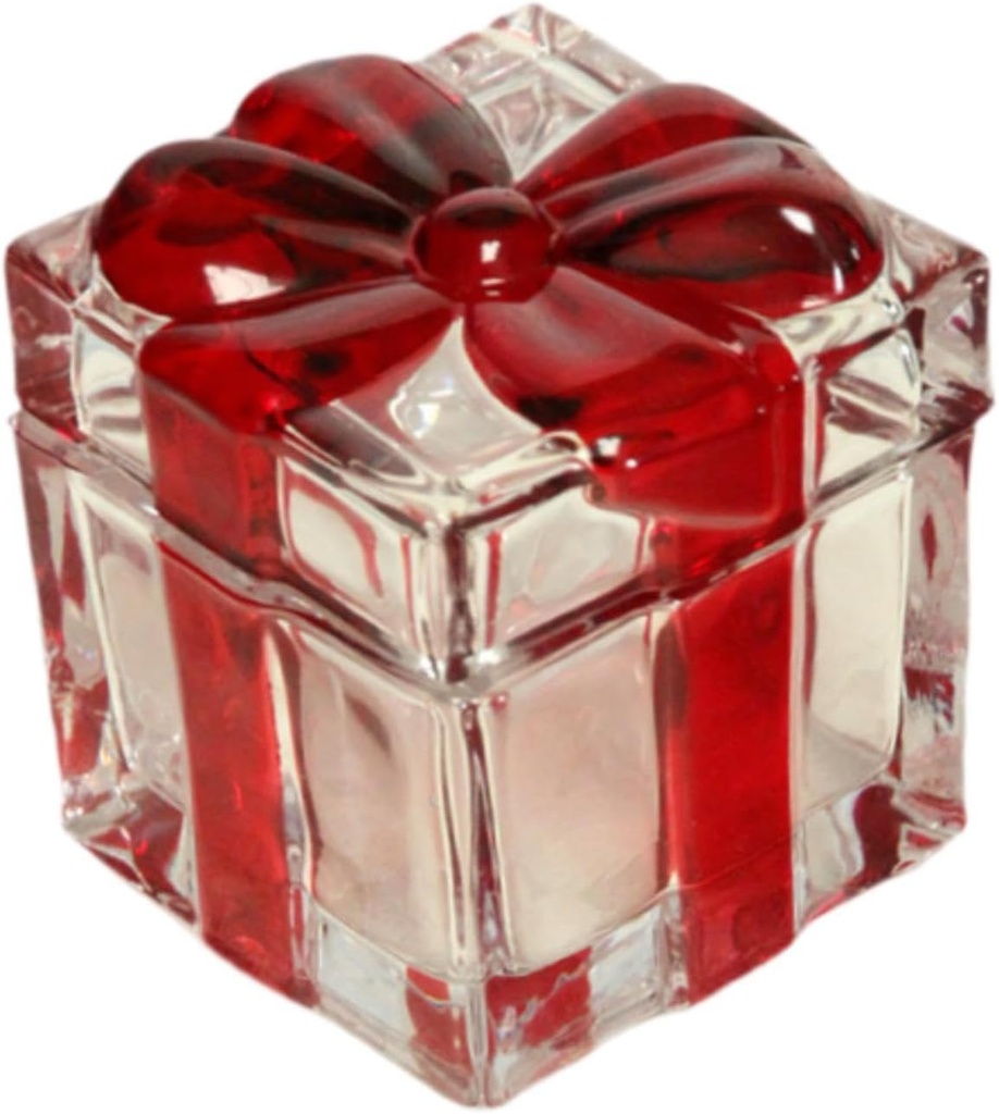 Generic Glass Storage Jar, Candy Jar with Lid, Cookie Jar, Jewelry Box, Sugar Bowl, Red Large