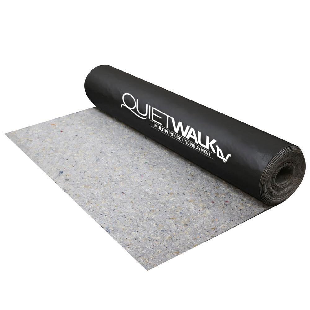 QuietWalk LV 100 Sq Ft Underlayment for Luxury Vinyl, Laminate & Engineered Wood Flooring, Made in USA, Sound Reduction & Moisture Barrier