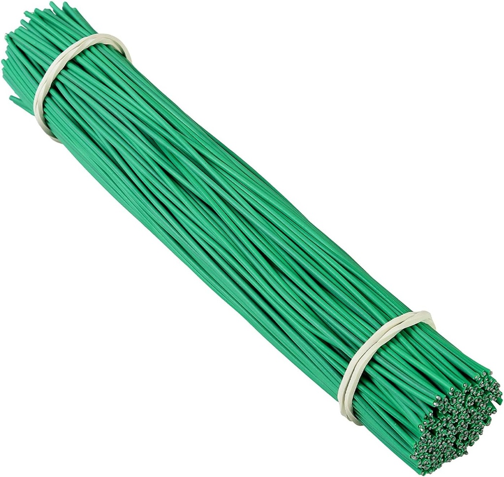 Tangyinrd 200 Pcs 6 inch Garden Twist Tie, Round Plastic Twist Ties for Plants, Vines and Wrapping Cords or Christmas Tree Gardening Plants Growth and Care, Office Home Cable Organization (Green)