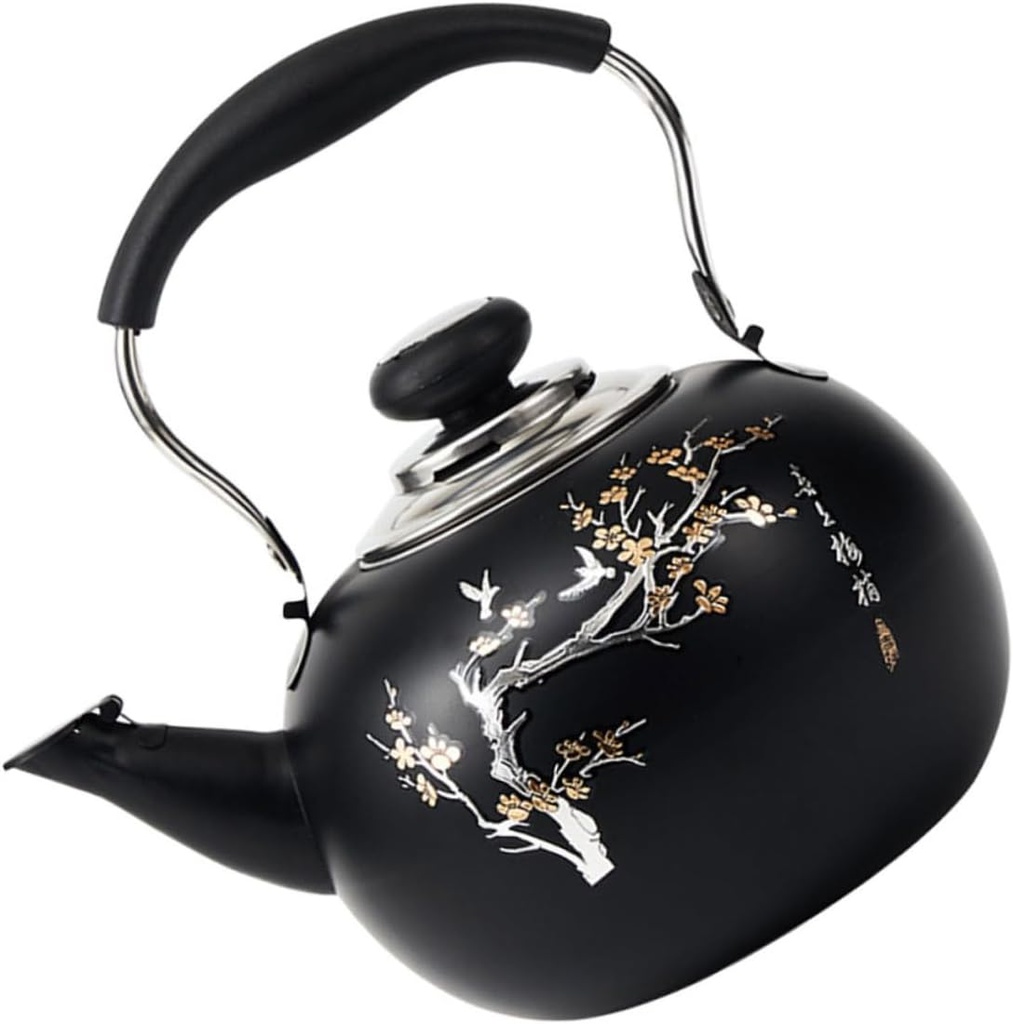 Stainless Steel Tea Kettle with Removable Infuser for Gas Induction Electric Stovetops Mirror-polished Teapot with Built Filter for Loose Leaf Tea and Cold Water Brewing