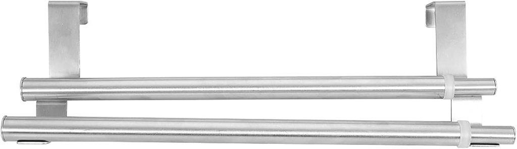 Over The Door Towel Rack, Kitchen Towel Holder for Kitchen Cabinet, Over Door Towel Racks for Bathroom, Over The Door Towel Bar Stainless Steel Telescopic Kitchen Towel Hanger No Drilling