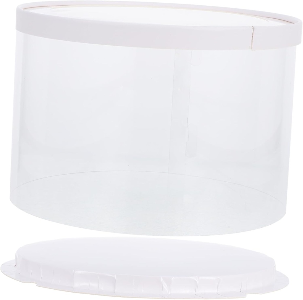 4Pcs Clear Cake Boxes with Lids Cake Carrier for Transport Storage Display for Weddings Birthdays Events Transparent Bakery Packaging