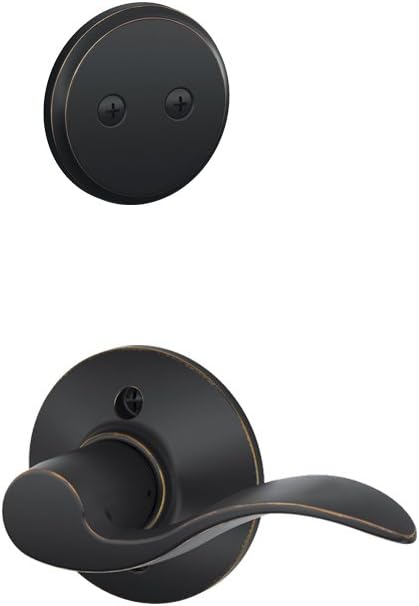 Schlage F94-ACC-LH Accent Lever Left Handed Dummy Interior Pack from The F-Serie, Aged Bronze