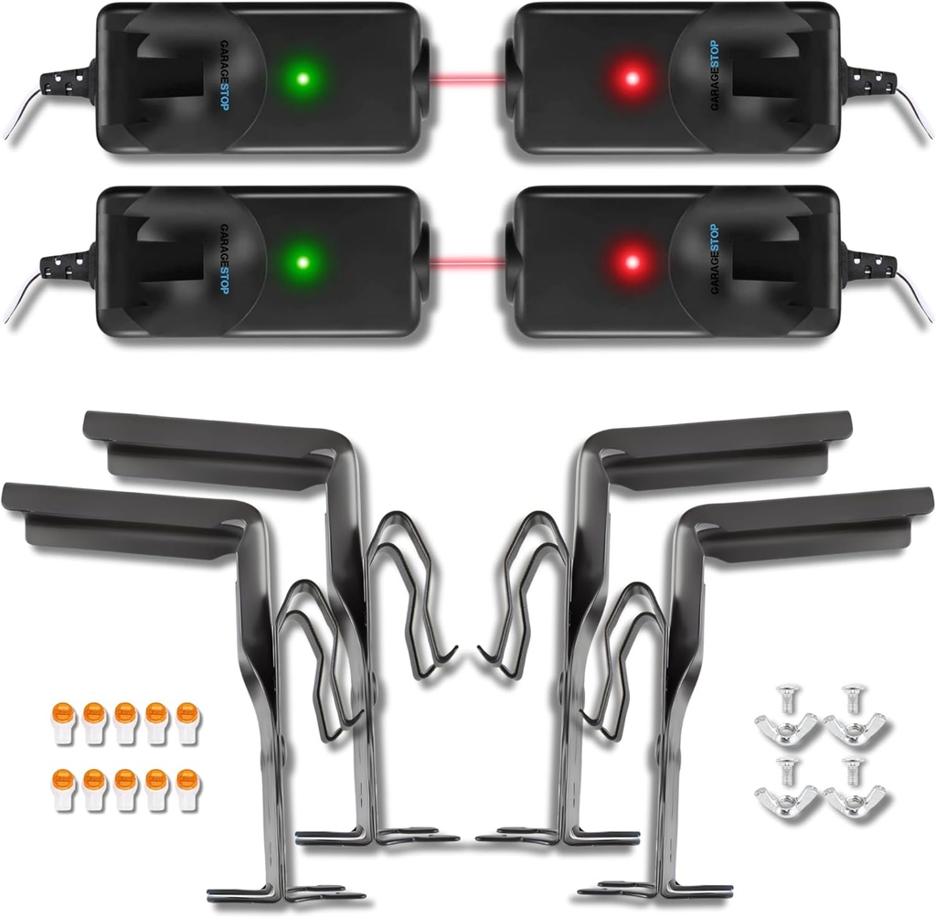 2X 41A5034 Safety Sensors Eyes with Brackets Kit, Compatible with Chamberlain Craftsman Sears Liftmaster Garage Door Openers After 1997, Garage Door Sensor Replacement Kit