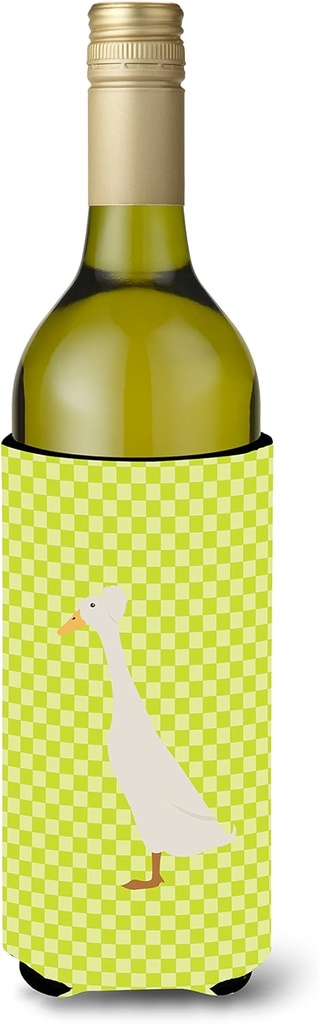 Caroline's Treasures BB7685LITERK Bali Duck Green Wine Bottle Hugger Bottle Cooler Sleeve Hugger Machine Washable Collapsible Insulator Beverage Insulated Holder