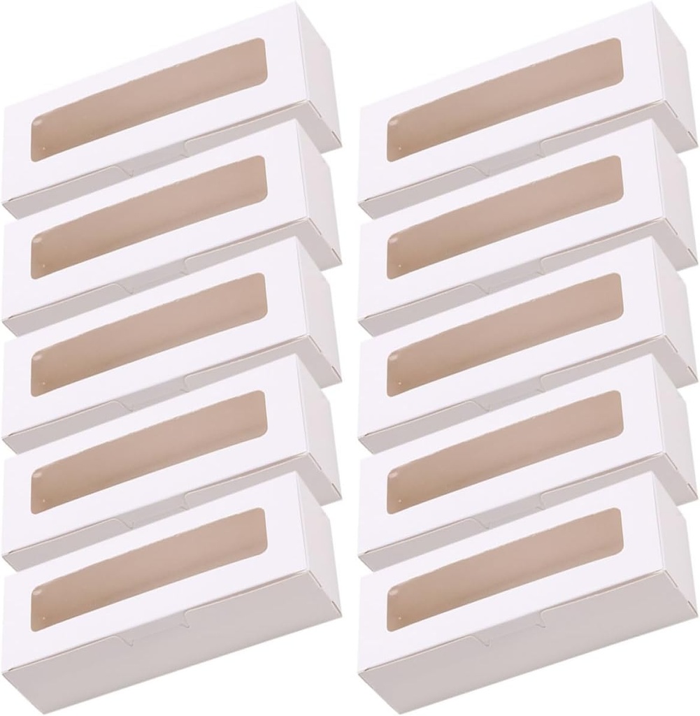 20pcs Mung Bean Cake Packaging Box Window Cake Box for Baking Desserts