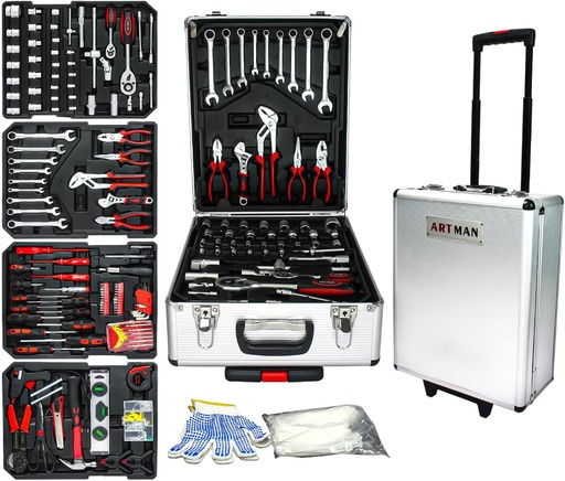 [BRSREYDYOV5AAADH] Home Tool Set Kit -899 PCS Home Auto Repair Tool Kit with Rolling Tool Box, Complete Hand Tool Set, Perfect for Homeowner, Diyer, Handyman