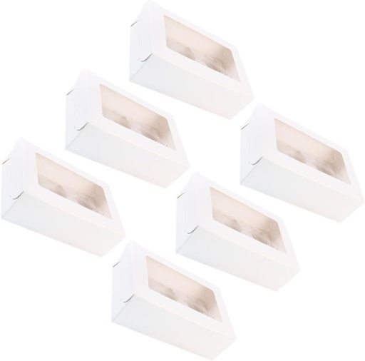 [BRSREZYBAUCWEF3D] LIFKOME 20pcs Kraft Paper Cupcake Boxes with Inserts Windowed Muffin Trays for Parties and Events White Design for Tarts Cookies and Treats
